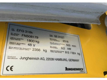 Empilhadeira elétrica JUNGHEINRICH EFG 316