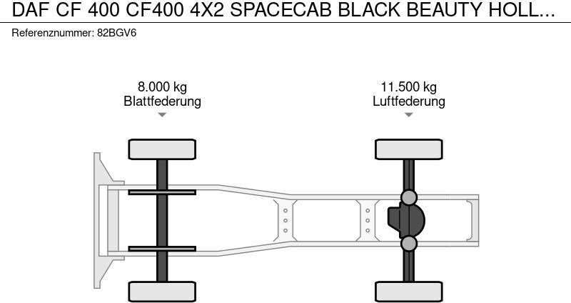 Tractor DAF CF 400 CF400 4X2 SPACECAB BLACK BEAUTY HOLLAND TRUCK !!!: foto 16