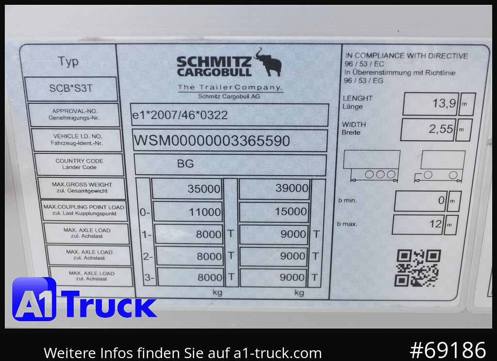 Semi-reboque de lona SCHMITZ S01, Tautliner, neue Plane, 1 Vorbesitzer,: foto 8