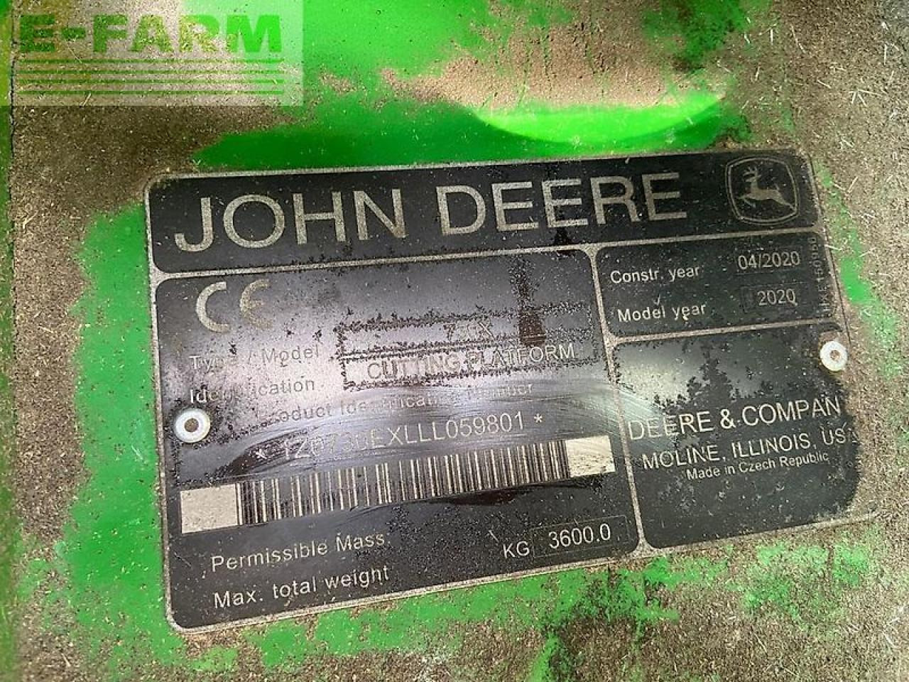 Ceifeira debulhadora John Deere t670 my20: foto 21