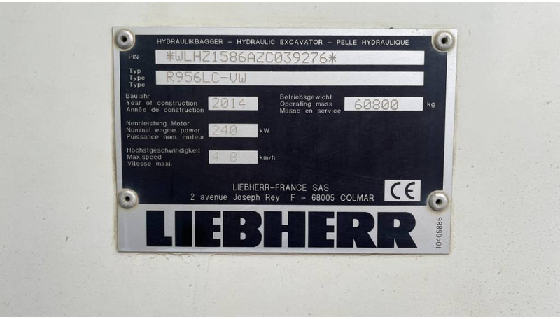 Escavadeira Liebherr R 956 LC-VW Long-Reach: foto 14